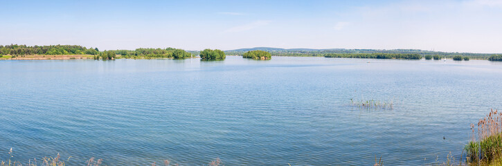 Fototapeta na wymiar Panoramic view of Pogoria 4 Lake