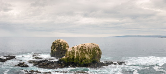 Large stones in the ocean