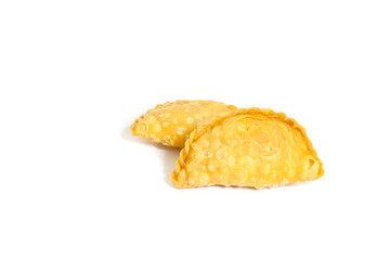 curry puffs isolated on a white background.