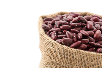 red beans on white background