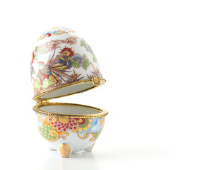 chinese vintage jewelry box on white