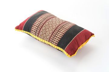 silk pillow on white background