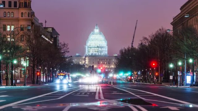 Washington DC, USA looking towards the Capitol buiding.