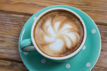 coffee in green cup