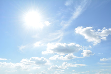 Sky and clouds in the summer.