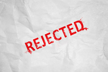 Rejected stamping on paper