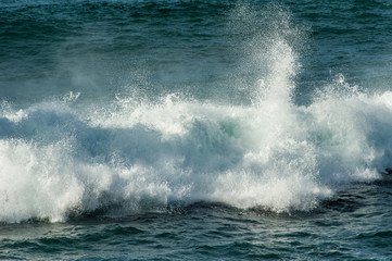 White water surf from ocean wave