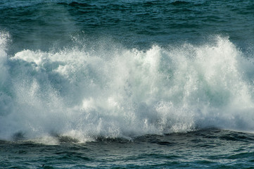 White water surf from ocean wave