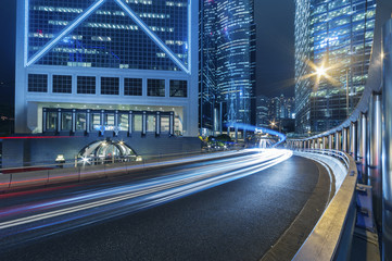 Fototapeta premium Night traffic in Hong Kong