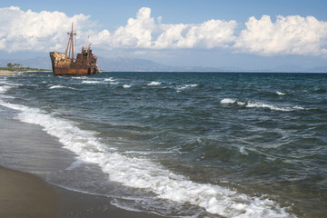 Old rustic big ship