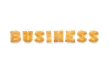 The Letter Word BUSINESS. Alphabet  Cookie Biscuits
