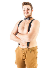 Shirtless man