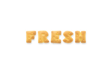 The Letter Word FRESH Alphabet Biscuit Cracker