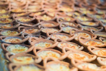 Thai dessert in clay pot