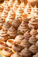 Fototapeta na wymiar Handmade clay pot