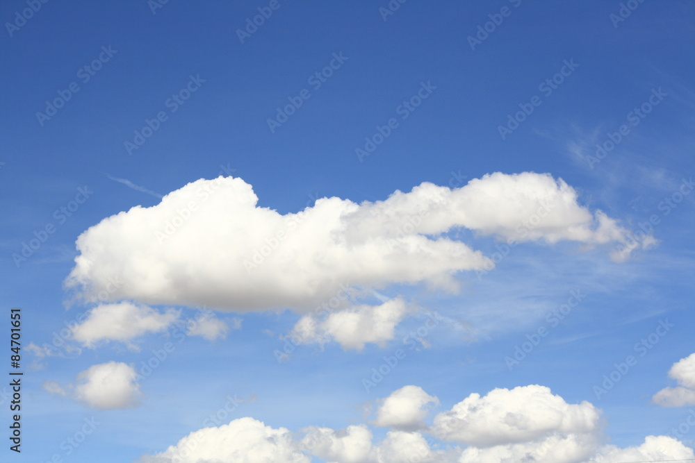 Wall mural blue sky and white cloud