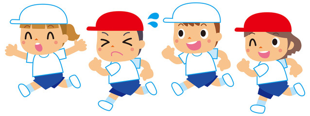 走る子供達