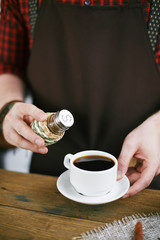 Adding salt in coffee