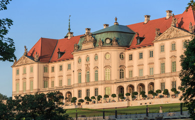 Fototapeta na wymiar The Royal Castle in Warsaw - east elevation, side of the Vistula