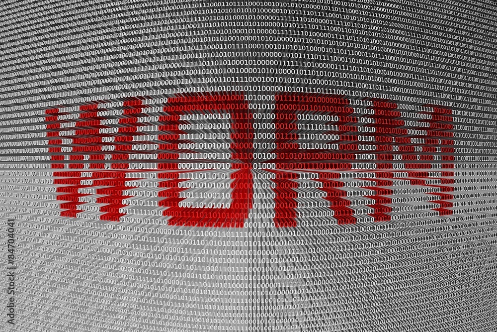 Poster binary code worm virus