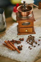 Ingredients for Turkish coffee