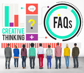 Frequently Asked Questions FAQ Problems Concept