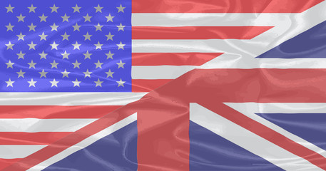 Union Jack and Stars and Stripes