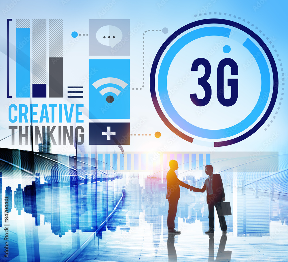 Poster 3g networking technology innovation connection concept