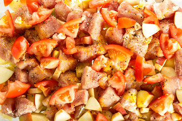 kebab with vegetables