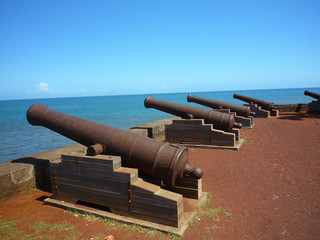 canons ile de La Reunion barachois