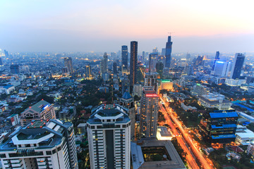 Fototapeta na wymiar Bangkok, Thailand - April 15,2015: Bangkok by night