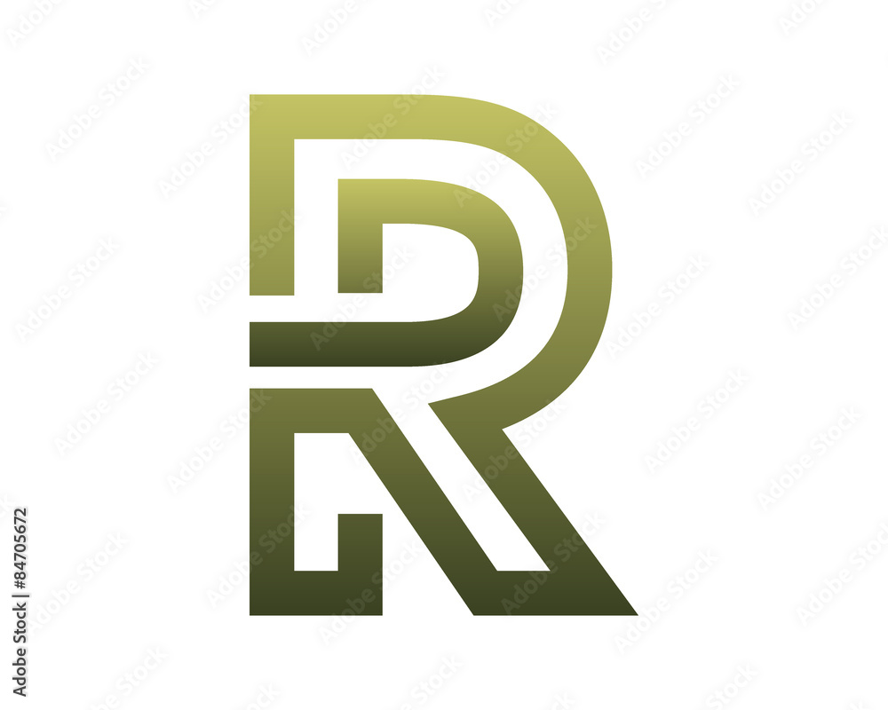 Wall mural R Line Letter Logo