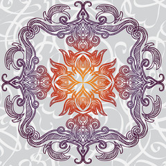 Colorful floral seamless pattern Islamic Arabic ornament design