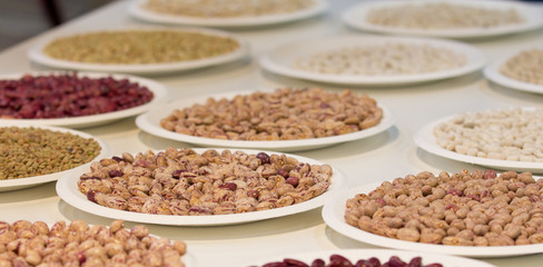 Beans on plates