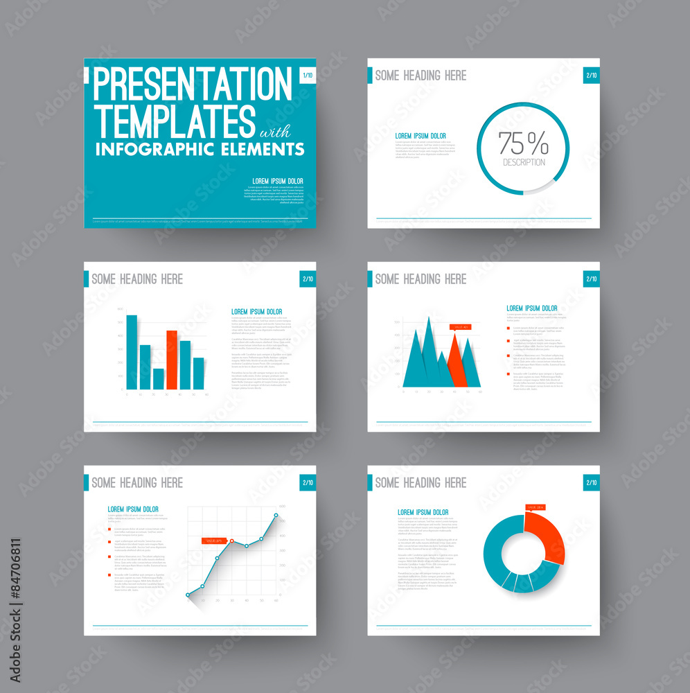 Poster presentation slides with infographic elements
