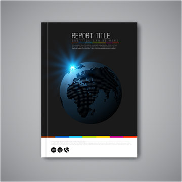 Modern Vector abstract brochure, report or flyer design template