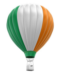 Hot Air Balloon with Irish Flag (clipping path included)
