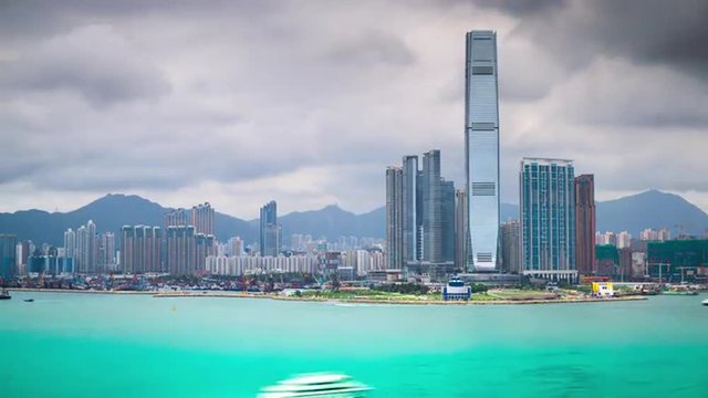 Hong Kong, China skyline of Kowloon.