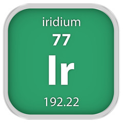 Iridium material sign