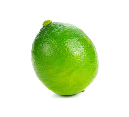 Fresh limes isolated on white