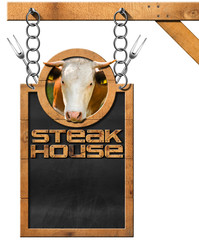 Steak House - Blackboard with Chain