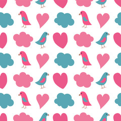 Seamless heart pattern.