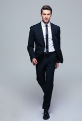 Full length portrait of a fashion male model