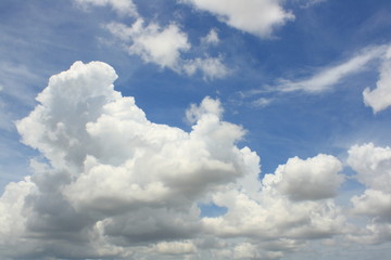 blue sky and white cloud