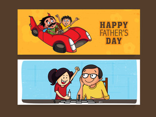 Website header or banner set for Happy Father's Day.