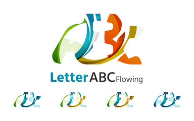 Abc company logo set. Vector illustration.