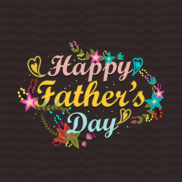 Beautiful greeting card for Happy Father's Day concept.