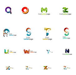 Set of universal company logo ideas, business icon collection