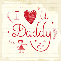 Elegant greeting card for Father's Day concept.
