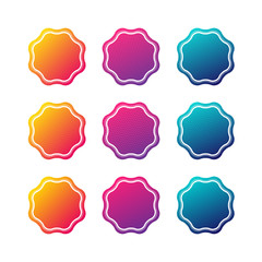 Button Set Sommer retro – Störer violett blau